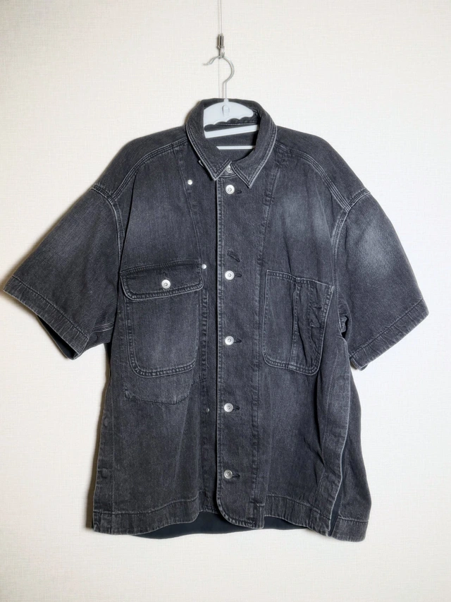 sacai デニム 半袖シャツ 1枚目