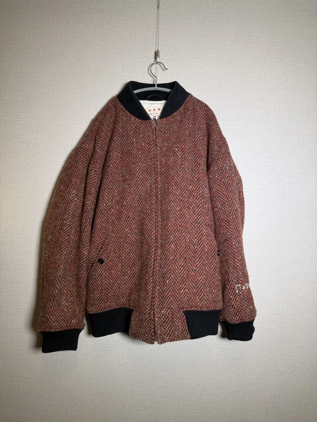 MARNI ヘリンボーン ボンバージャケット 1枚目