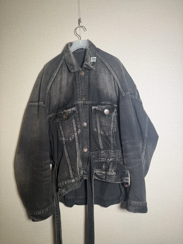 Maison MIHARA YASUHIRO ブラック オーバーサイズデニムジャケット 1枚目
