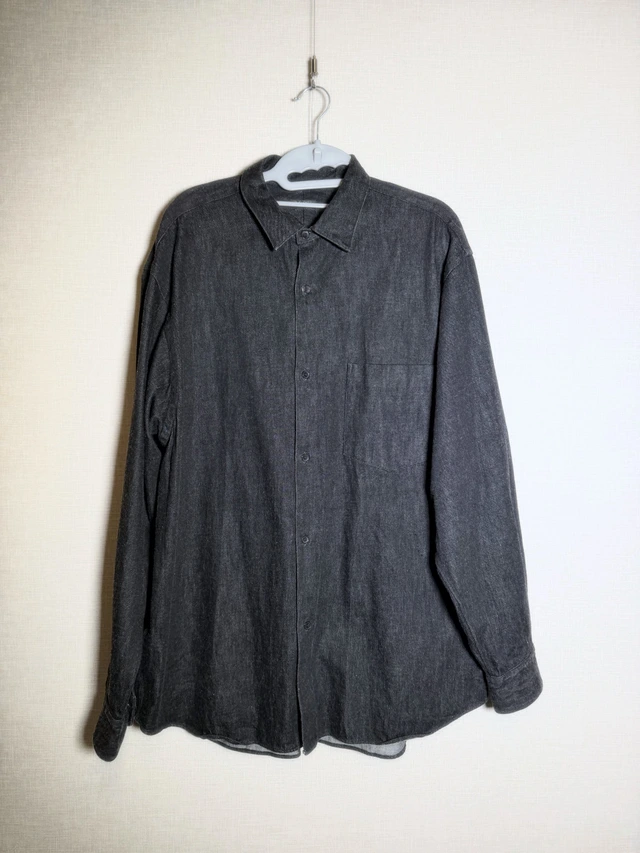 COMOLI チャコールグレー ロングシャツ 1枚目
