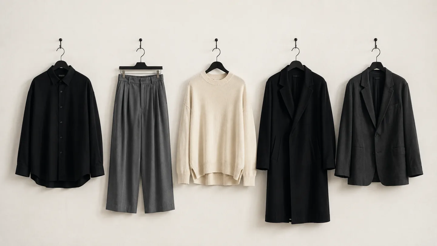 5回のセッションで使う服とアイテムの並び